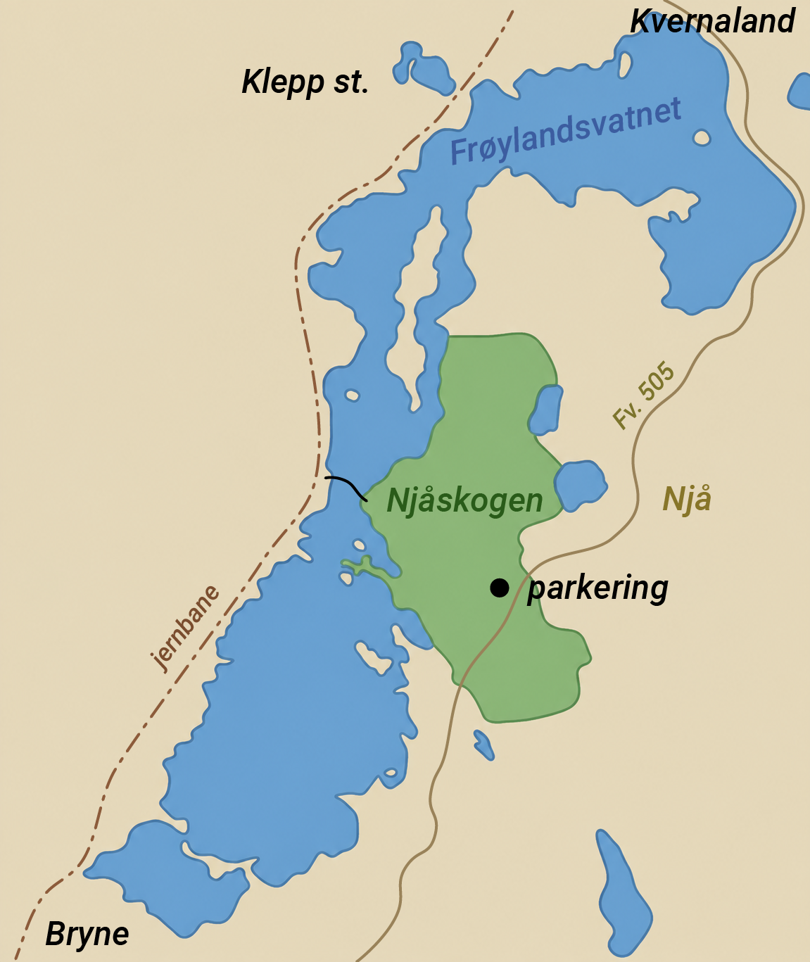 Vandretur i Njåskogen, søndag 27. september 2026