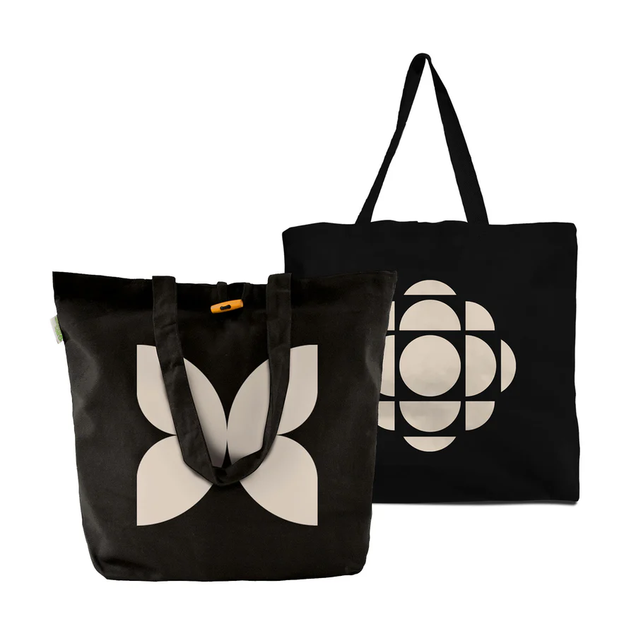    $26.99  Black Maple Trading Co.   Papillon de Radio-Canada Sac fourre-tout en coton recyclé / Radio-Canada Butterfly Recycled Cotton Tote Bag 