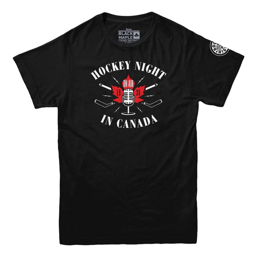 Canada T-shirt Hockey Night In Canada Christmas T-Shirt Red