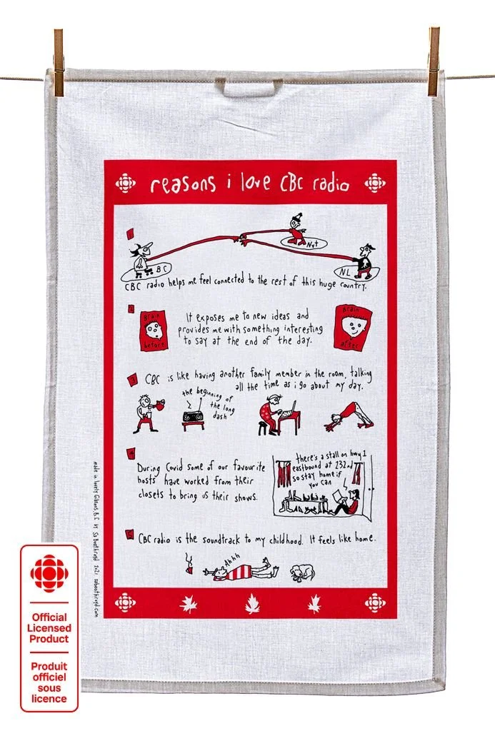    $25.00  Sa Boothroyd   Designed &amp; Printed in Canada / Conçu et imprimé au Canada  Tea Towel / Torchon 
