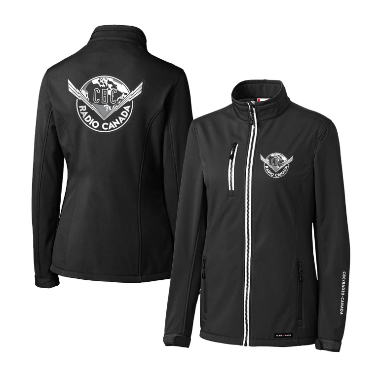    $95.99  Black Maple Trading Co.   Women's Softshell Jacket / Veste softshell pour femme  Designed &amp; Printed in Canada / Conçu et imprimé au Canada 