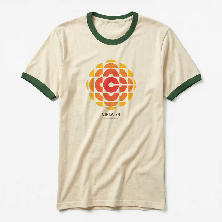    $38.00  Canadian Faire   Organic Cotton Ringer T-Shirt / T-shirt à col rond en coton biologique  Made in Canada 🍁 Fabriqué au Canada 