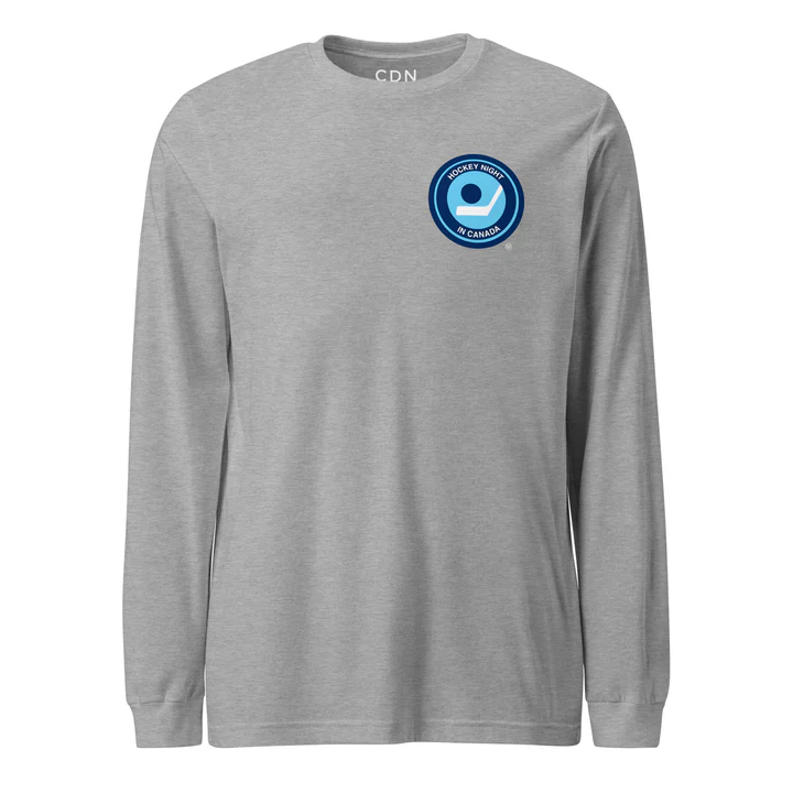    $75.00  CDN   Unisex Cotton Long Sleeve T-Shirt (Assorted colours) / T-shirt unisexe en coton à manches longues (couleurs assorties)  Imported, Designed in Canada / Importé, conçu au Canada 