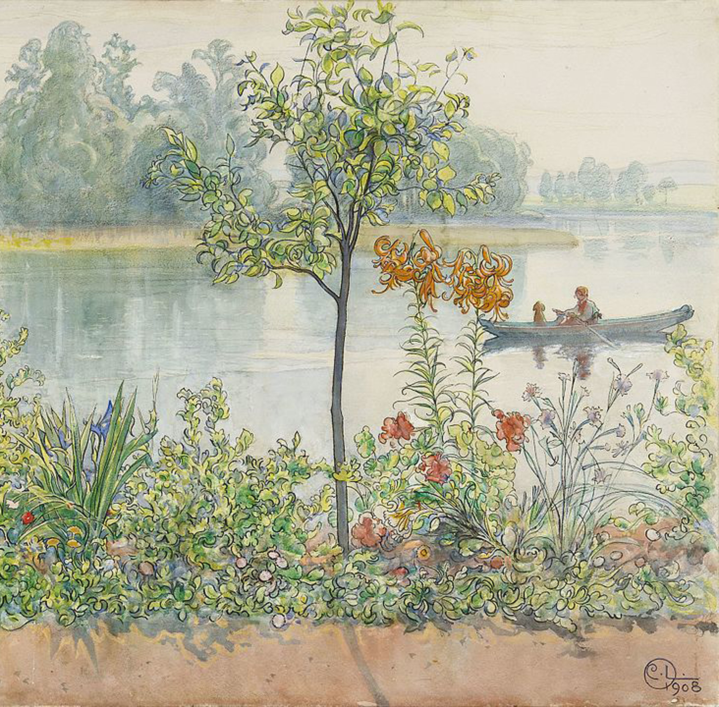 Carl Larsson | Karin by the Shore 1908.jpeg