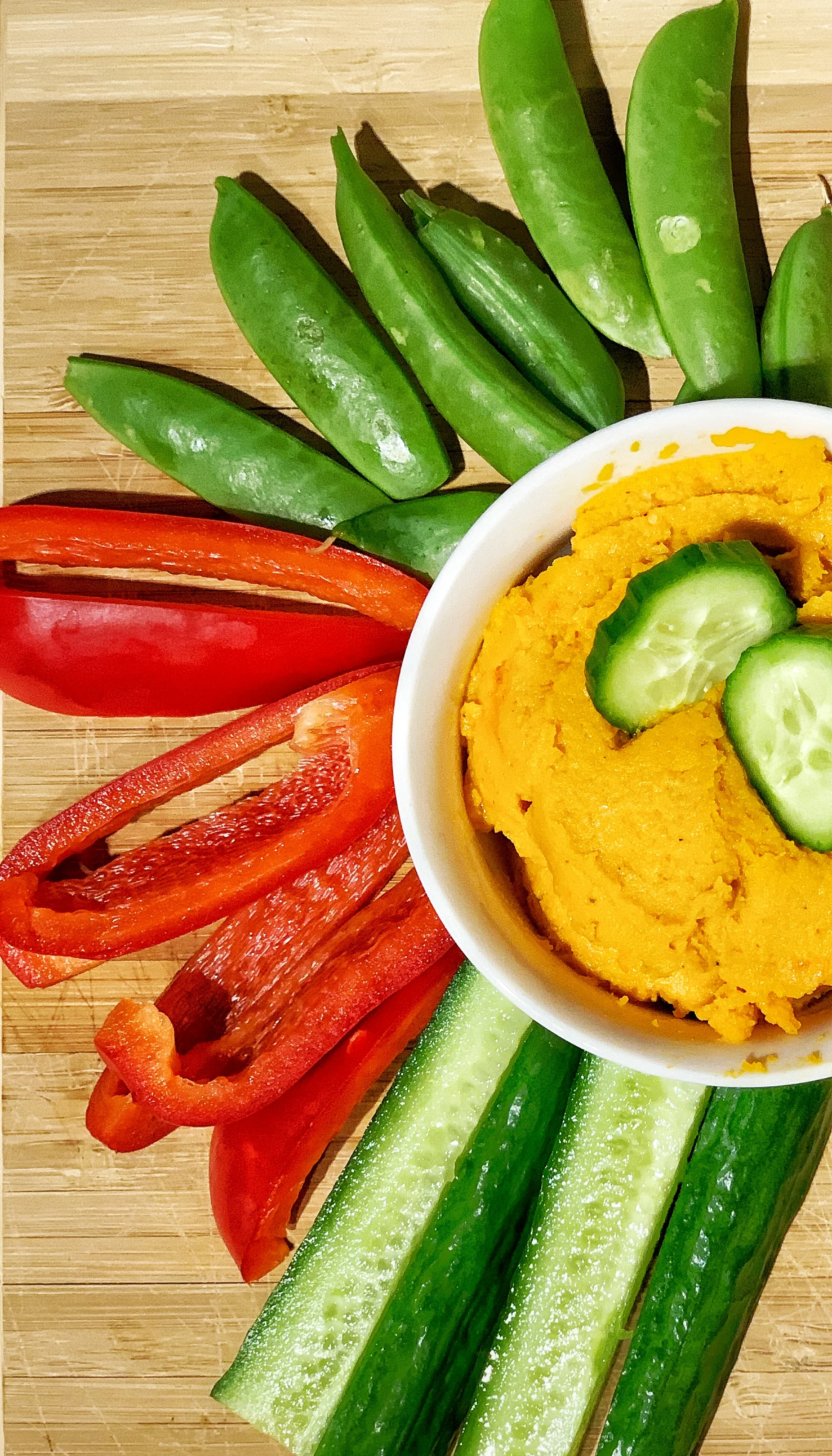 Roasted Carrot Sriracha Hummus