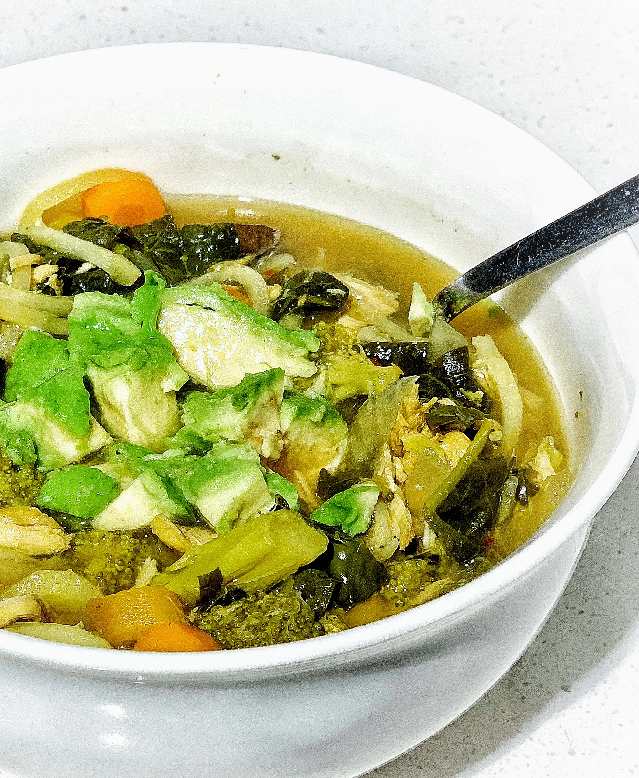 Chicken, Veggie, Turmeric Noodle Soup 