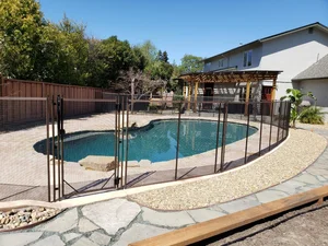 Residential swimming pool and backyard construction project