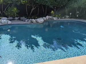 Completed residential backyard construction project