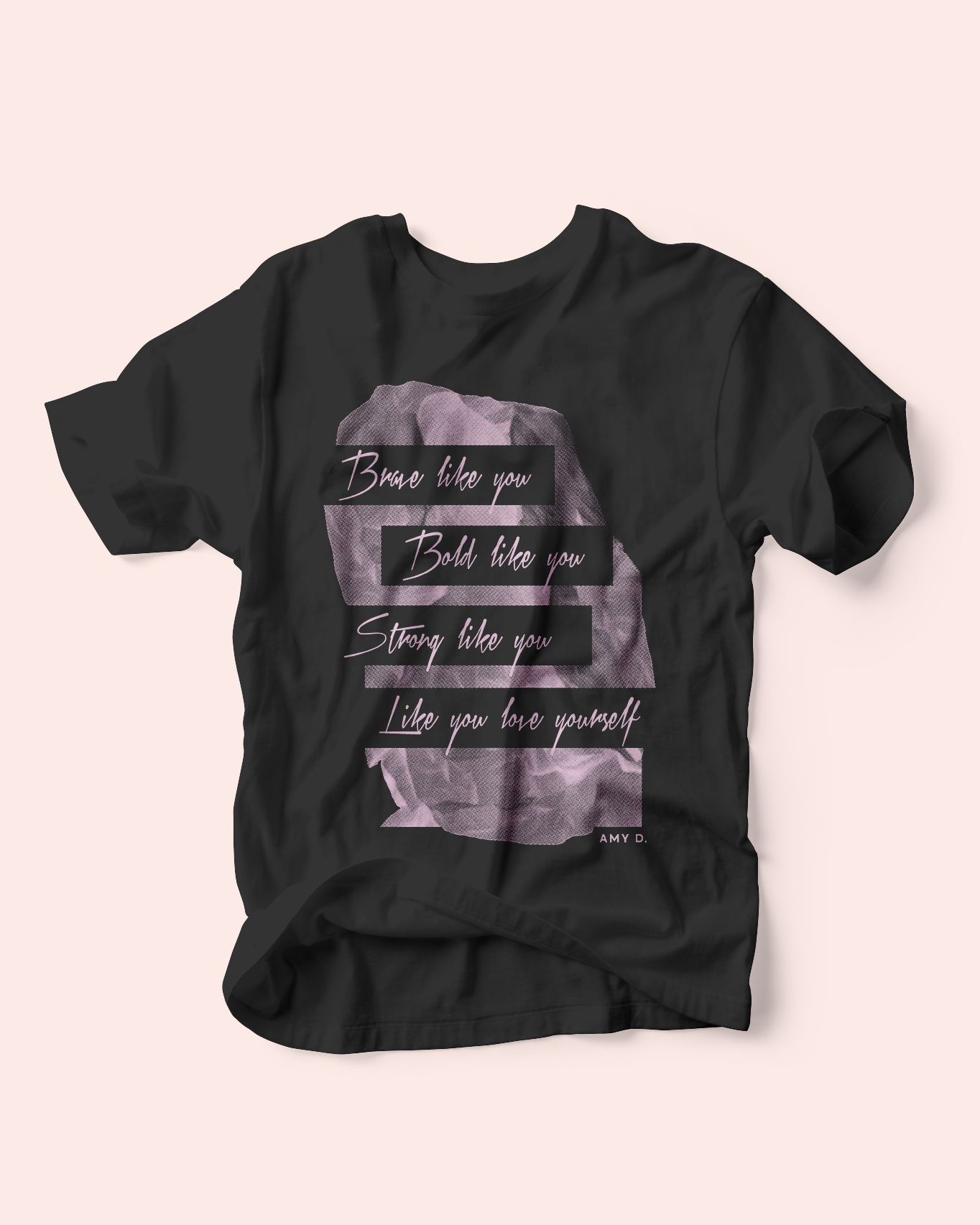 NEW 'Like You' Lyric T-Shirt- Black + Lilac