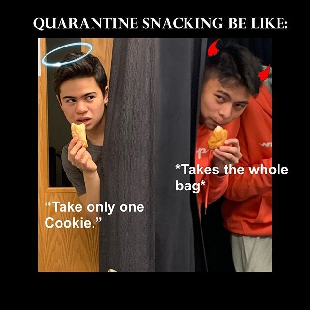 If Echo is the CEO of anything during quarantine, it is snacking! 🍫🍎🍟 #quarentinesnacks #snacking #acapella