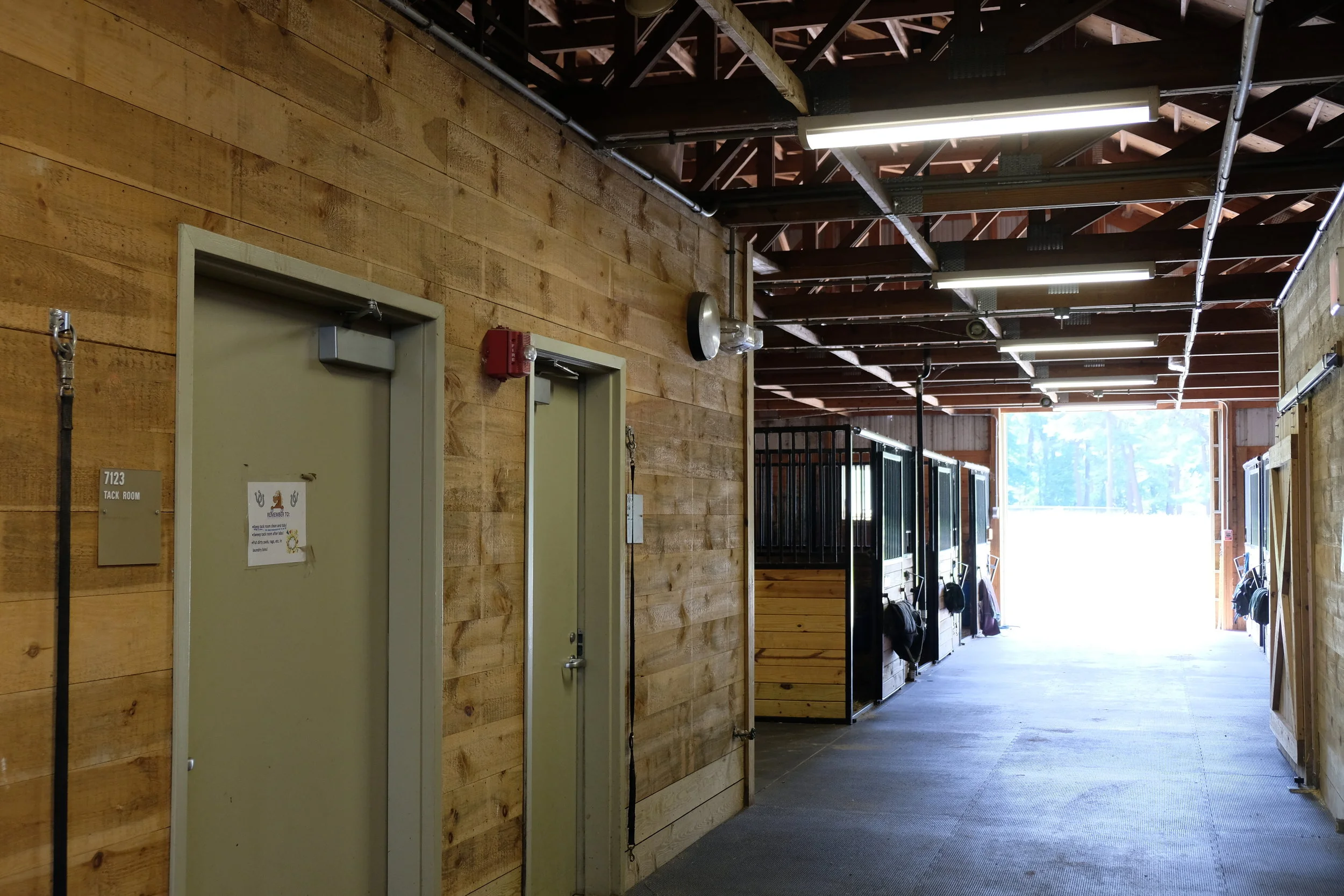  Detail of staff rooms and stalls in the horse barn   