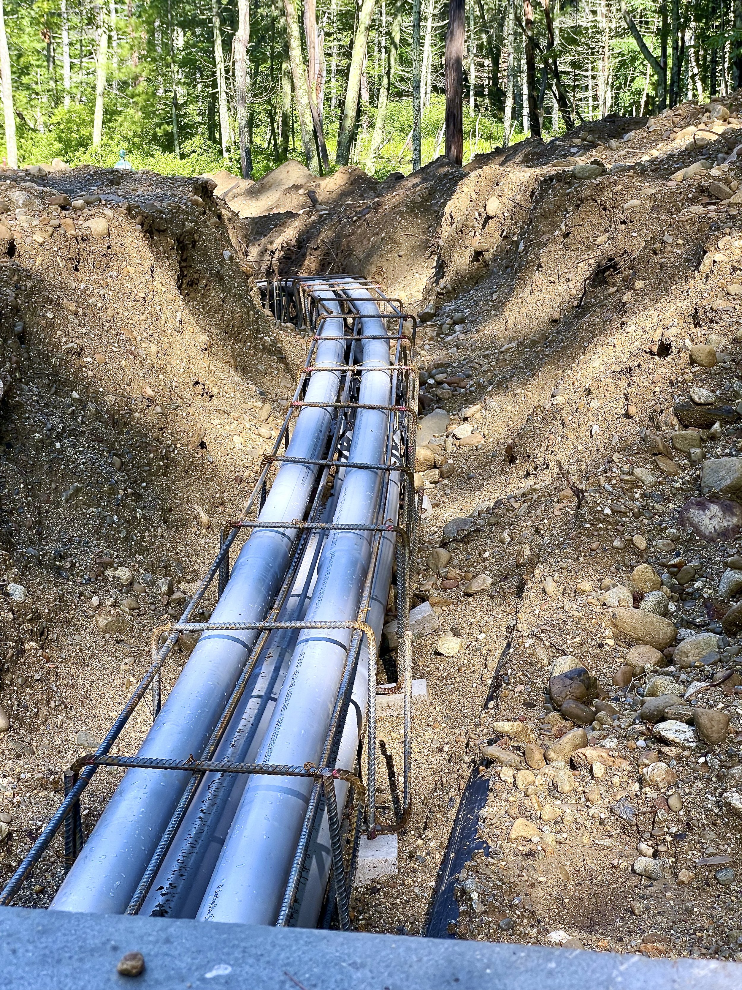 July 5, 2023 - Underground duct bank ready for concrete