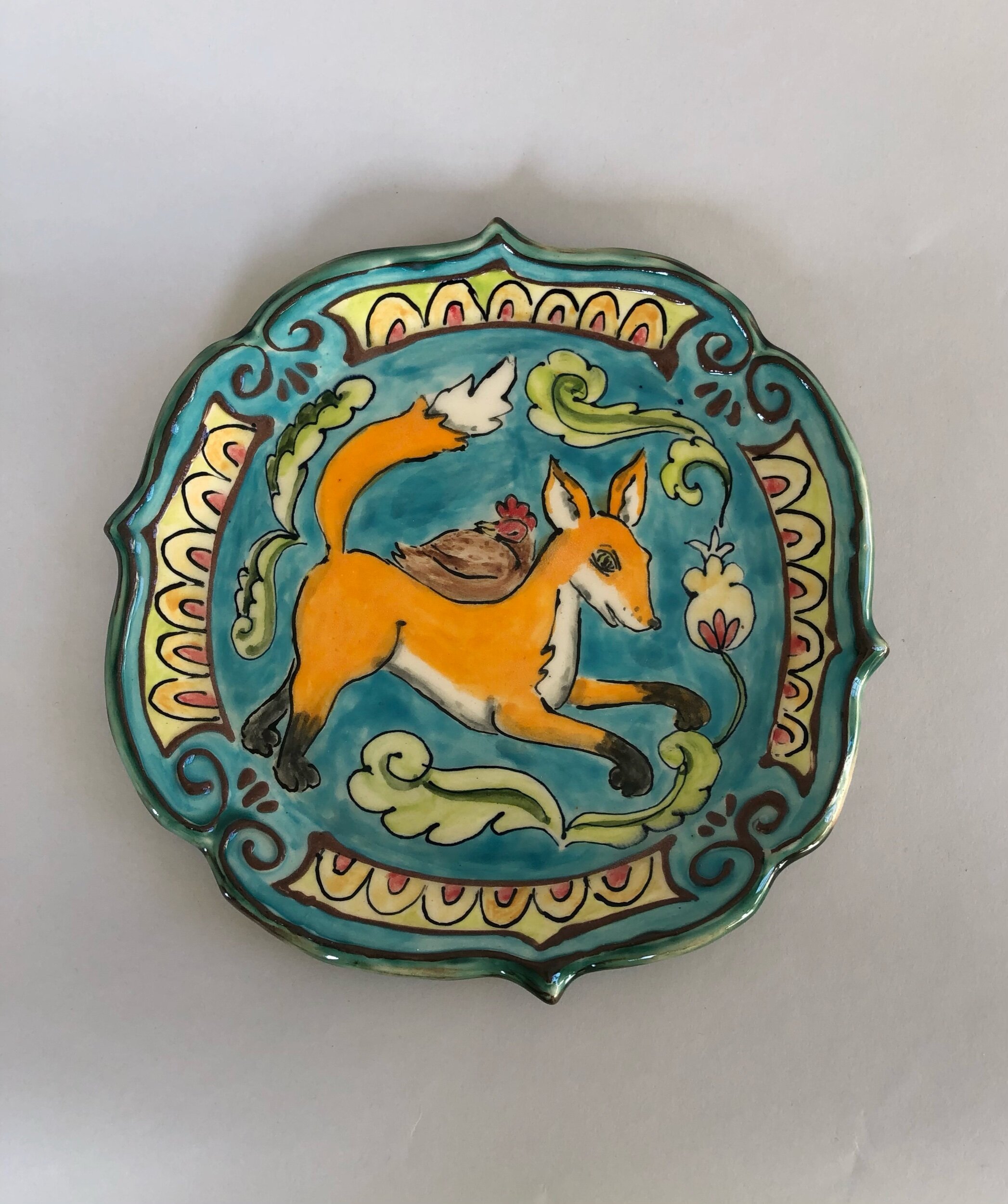 Fox and Chicken plate