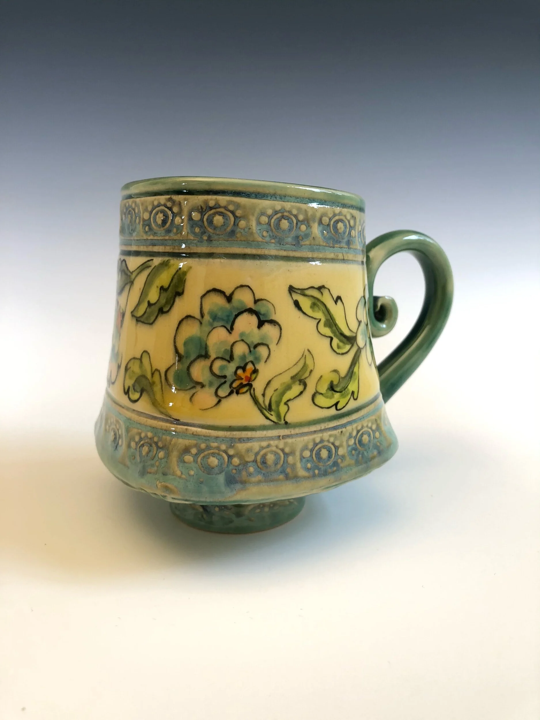 Blue flowers mug