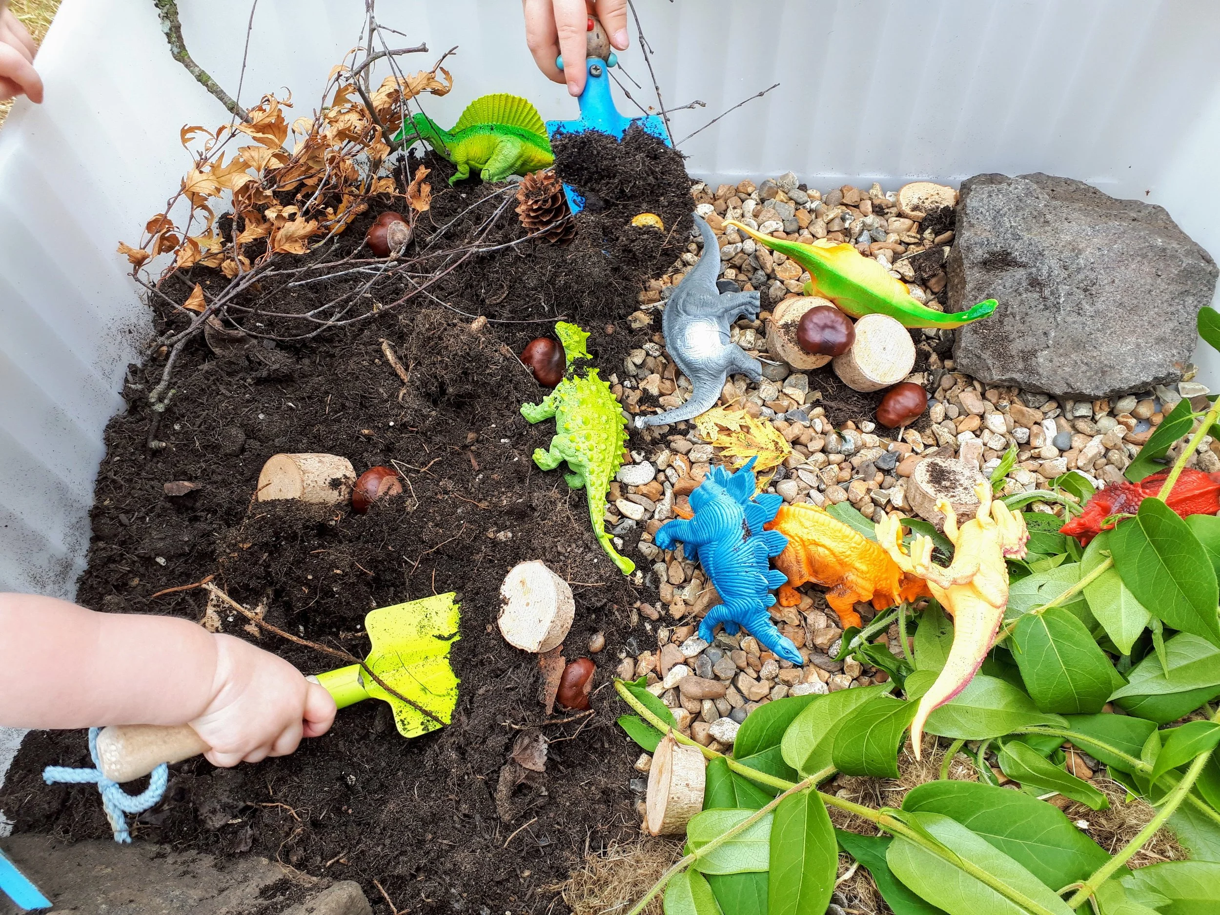 Dinosaur play at home