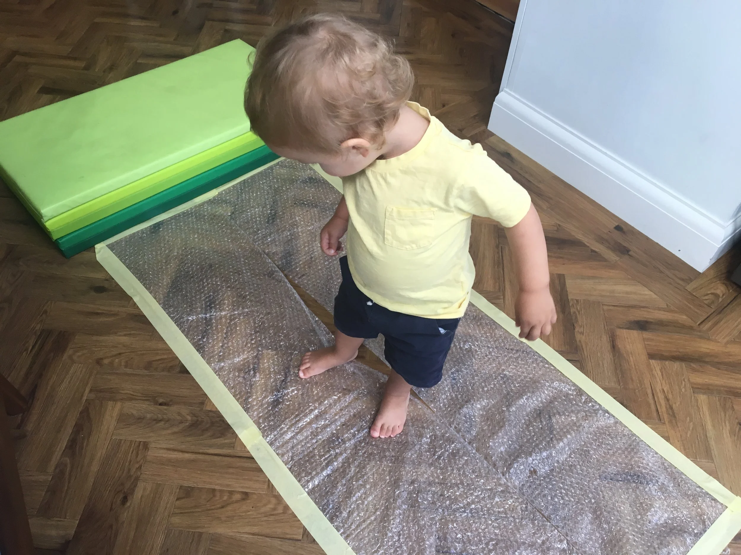 Toddler Child Activity Easy Fun Toddler Baby Child Running on Bubble