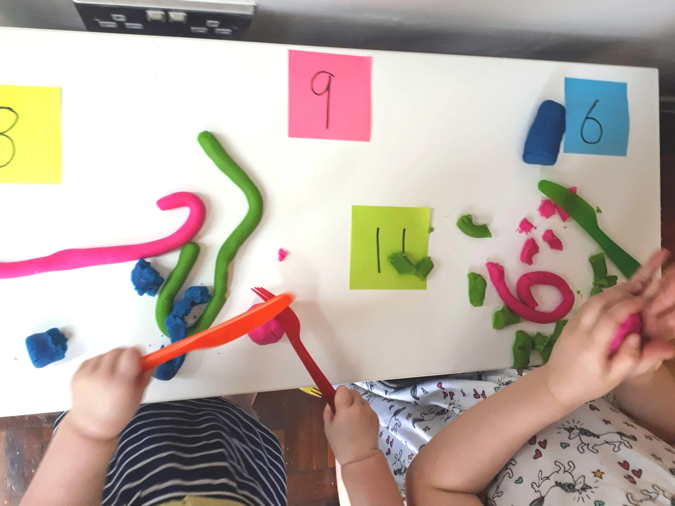 Play Dough Cutlery Skills Easy Motor Skills Toddler Activity — Little Hands Learning