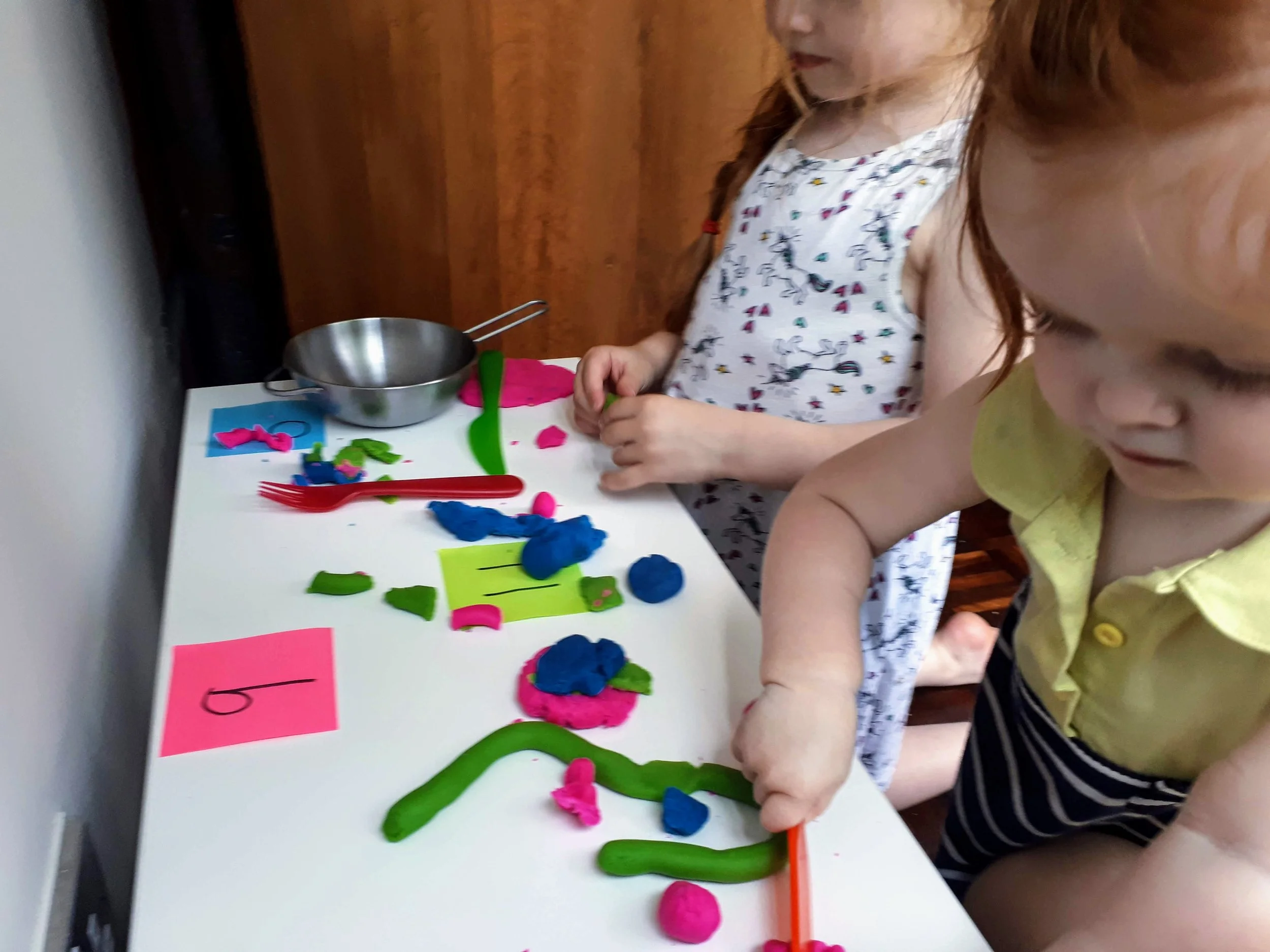 Play Dough Cutlery Skills Easy Motor Skills Toddler Activity — Little