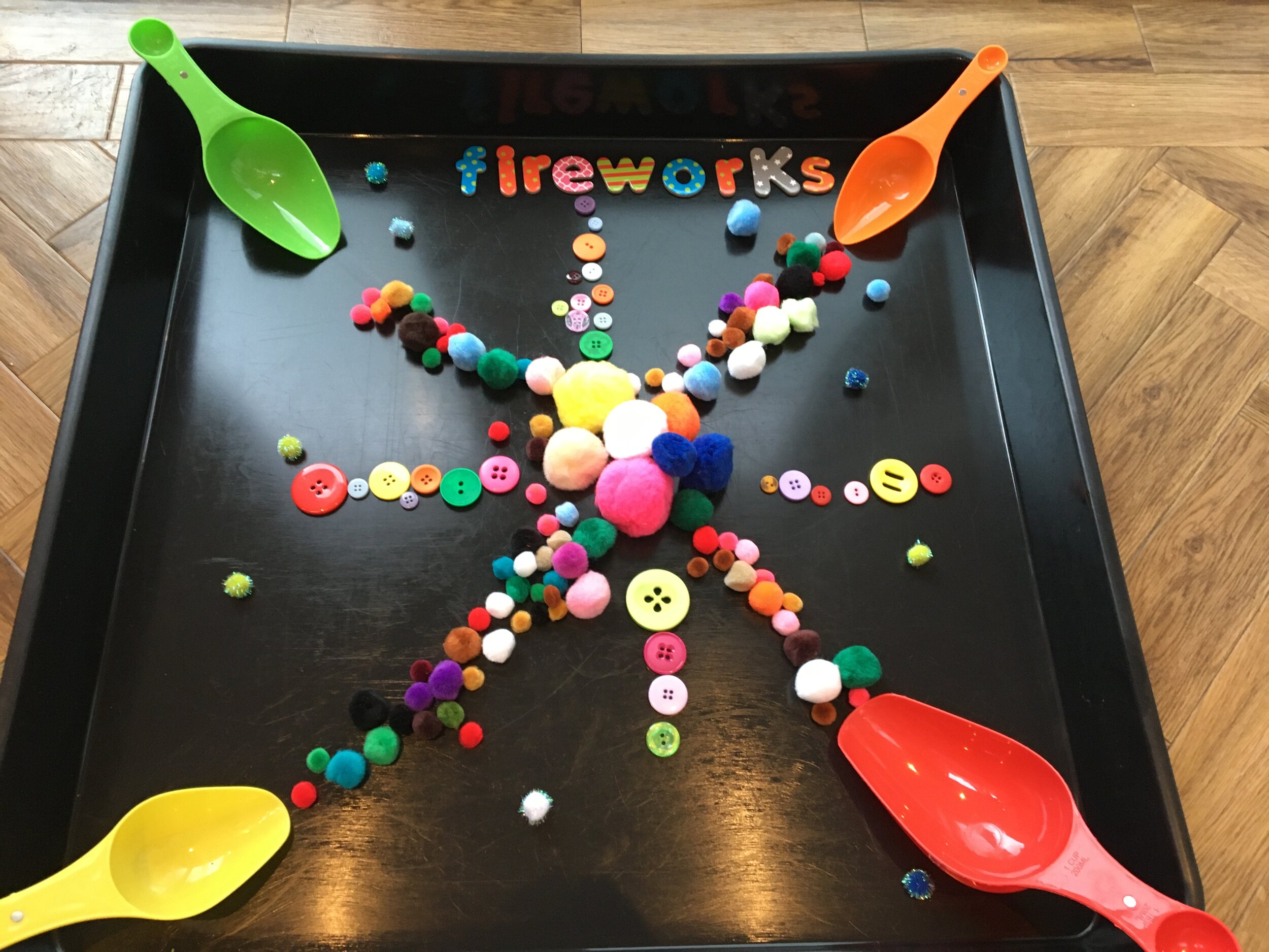 Firework activity for toddlers, babies and children to work on