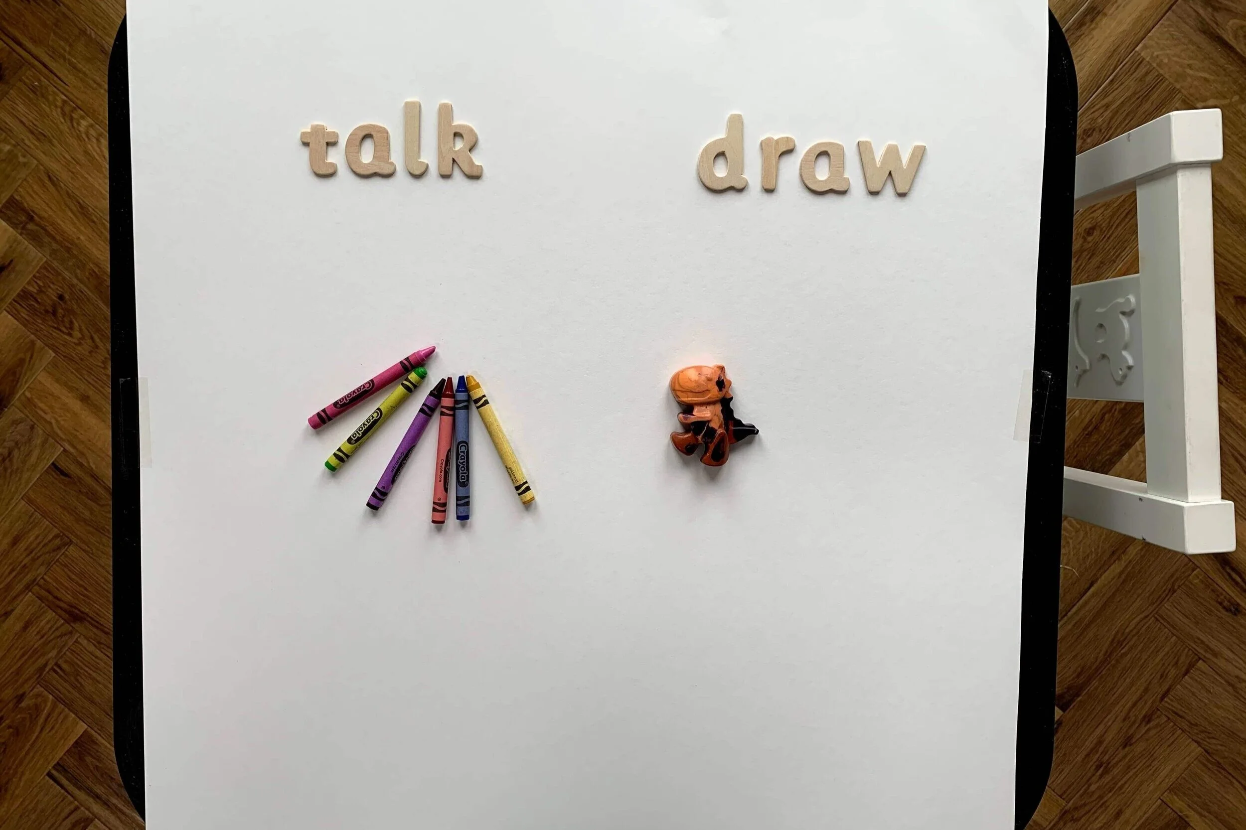 Drawing and talking. A Simple Activity For Children Who Are Anxious Or