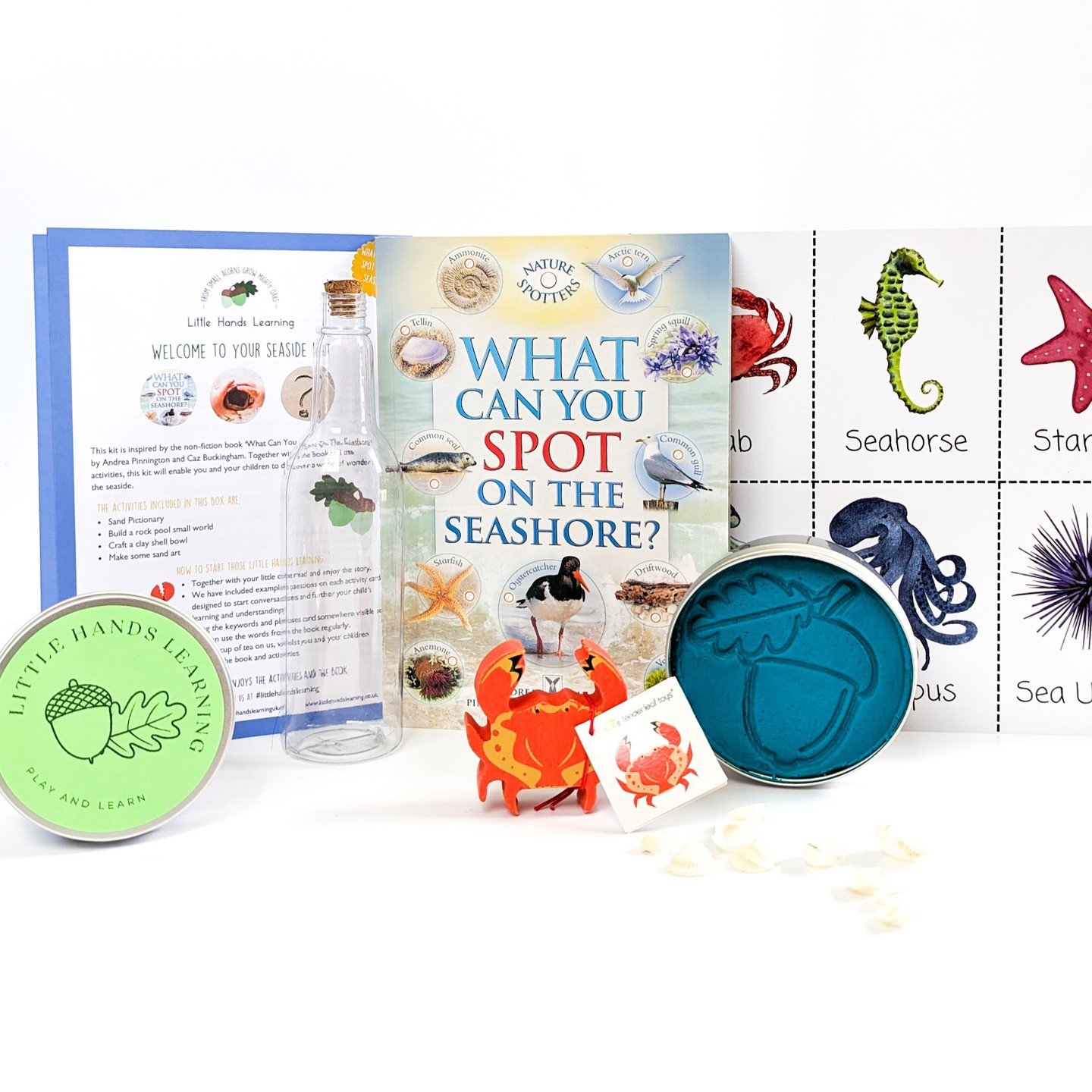 This May visit the seaside to discover a world of wonder at along the seashore!

From scavenger hunts, to creating seashell masterpieces, and playing sand Pictionary this Seaside Book and acitivity kit promises endless hours of entertainment and lear