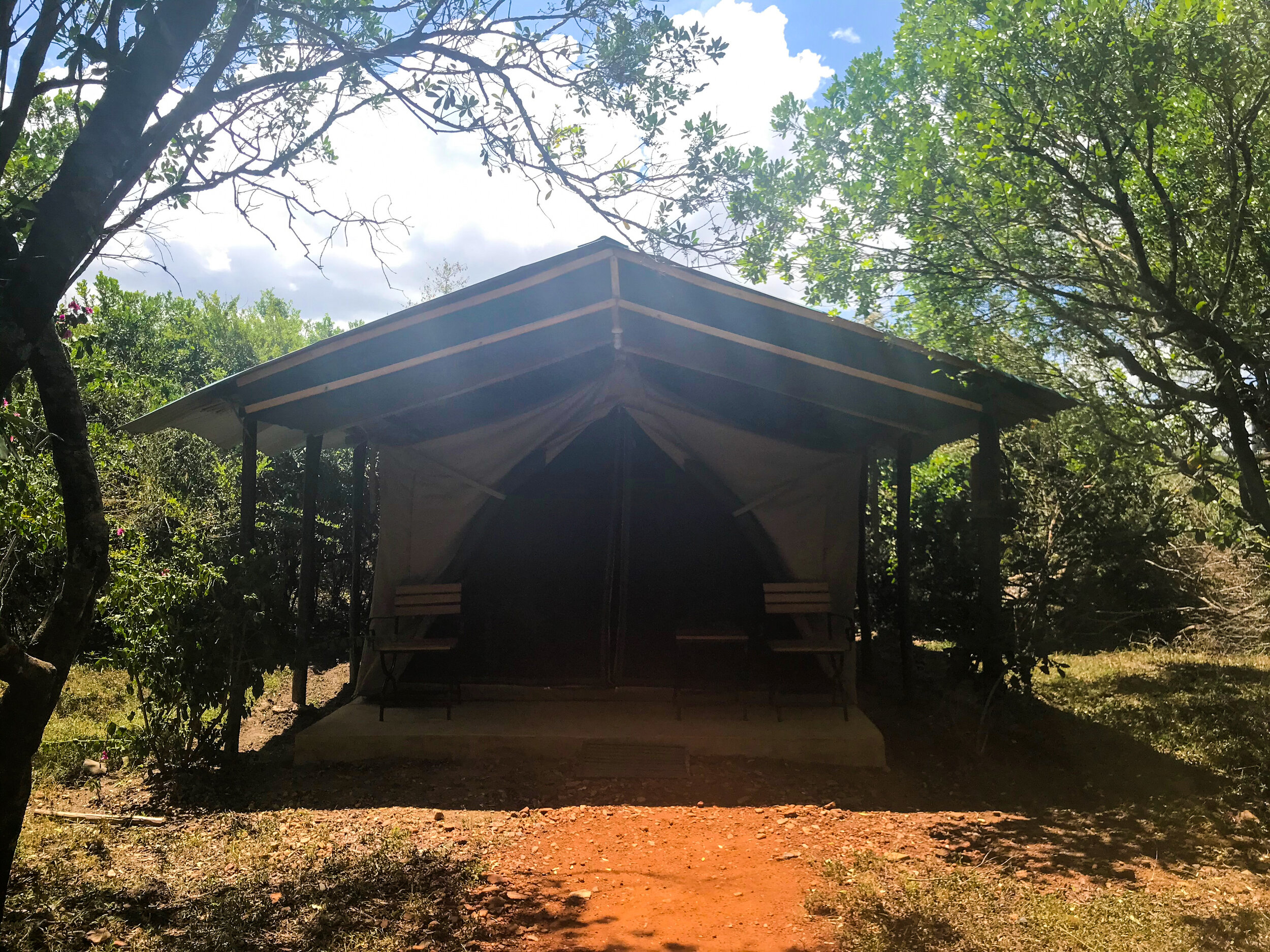  A proper tourist camp.  There’s a hot shower in there and it’s alllll for me.  