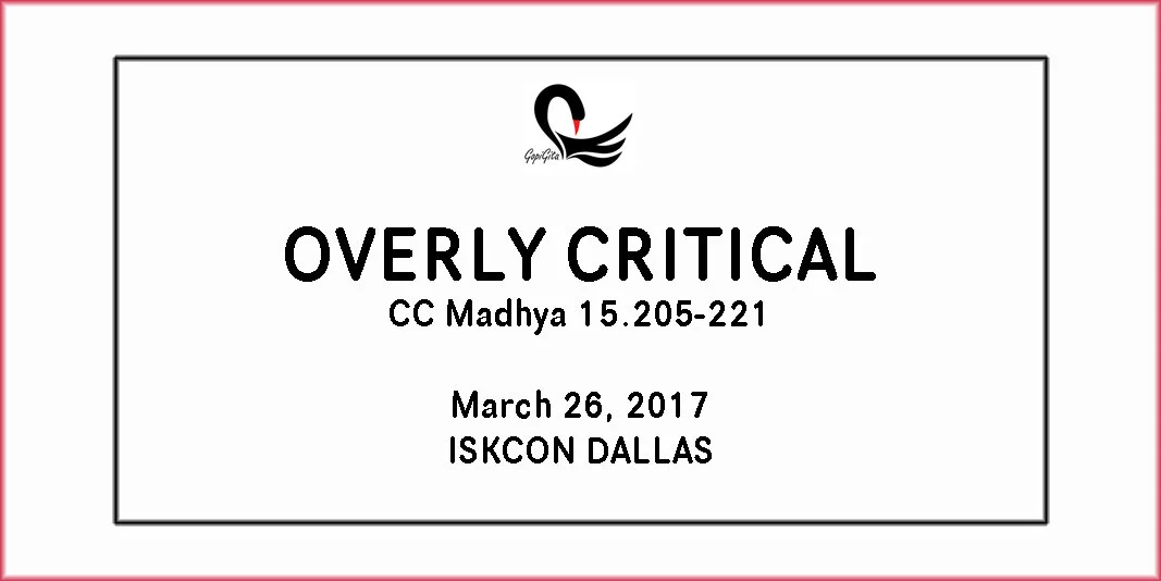 Overly Critical
