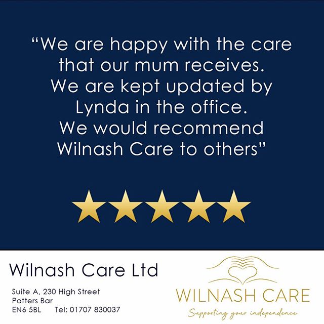 Testimonial time and what better way to celebrate then with a nod to our brilliant manager Lynda. We pride ourselves on our amazing management team. Recommendations always welcome 🏅 #testimonial #pride #management  #wilnash #wilnashcare #care #cares