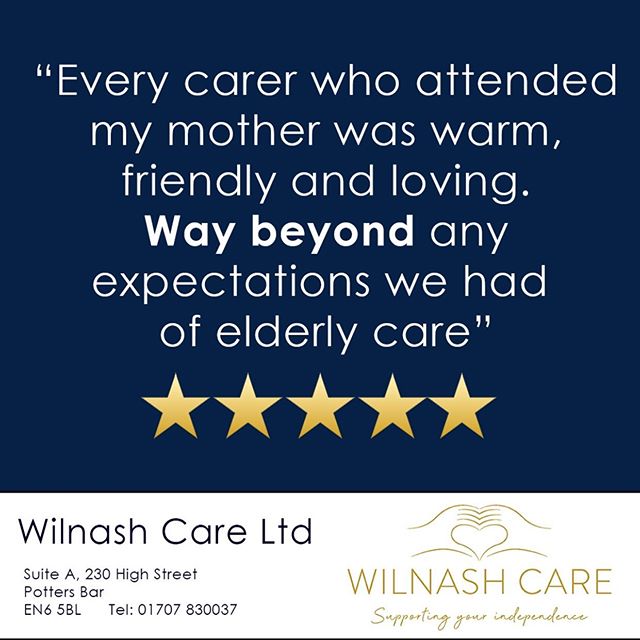 Beautiful words from our clients family member 😀We pride ourselves on testimonials like these and always will #weloveourjobs #pride #wilnash #wilnashcare #care #careservices #pottersbar #pottersbarcare #herts #hertfordshire #careinhertfordshire #car