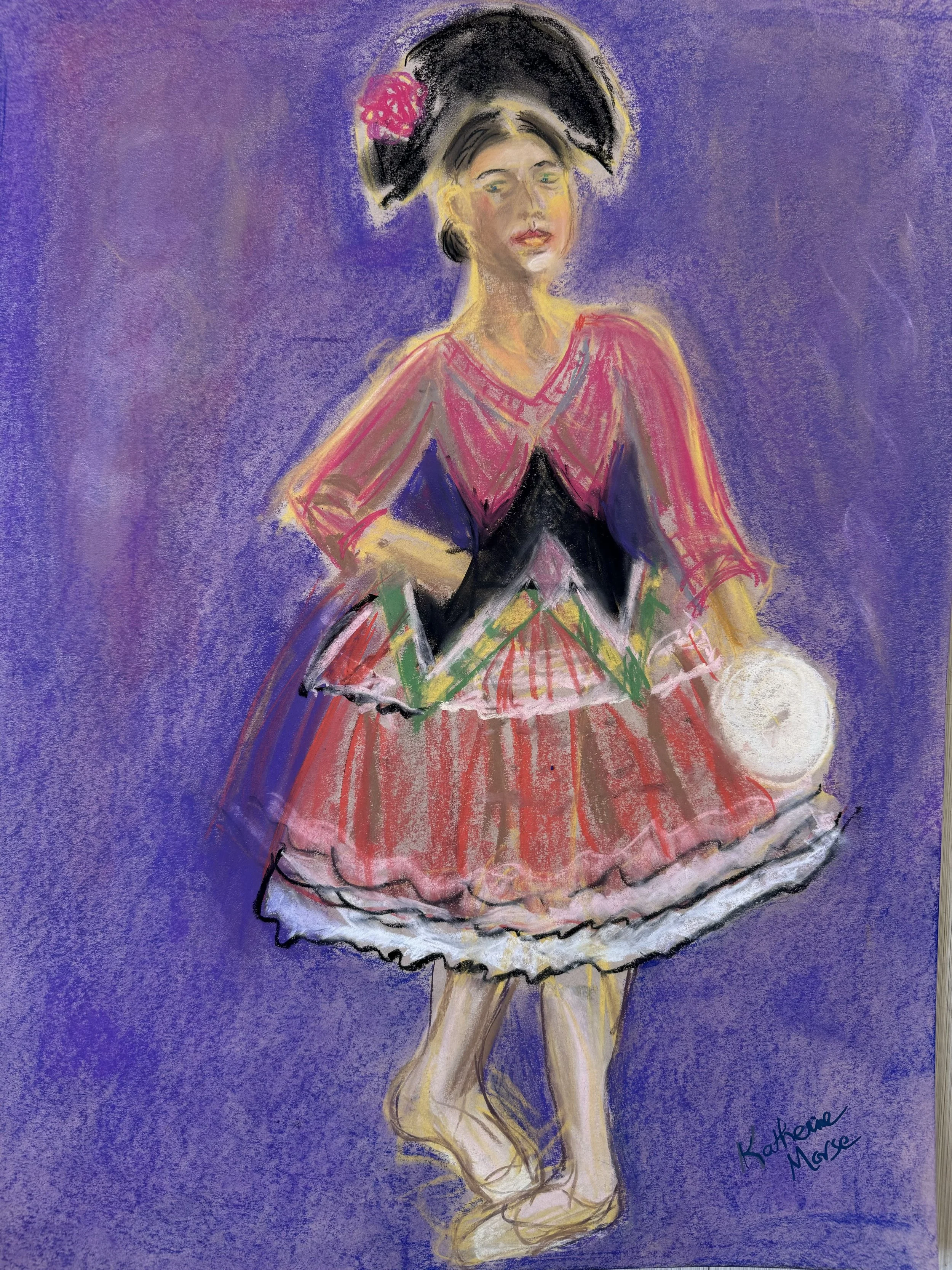 La Fiesta - Pastel (18 in x 24 in unframed); (21,5 in. x 27.5 in. framed0) IMG_2683.jpg