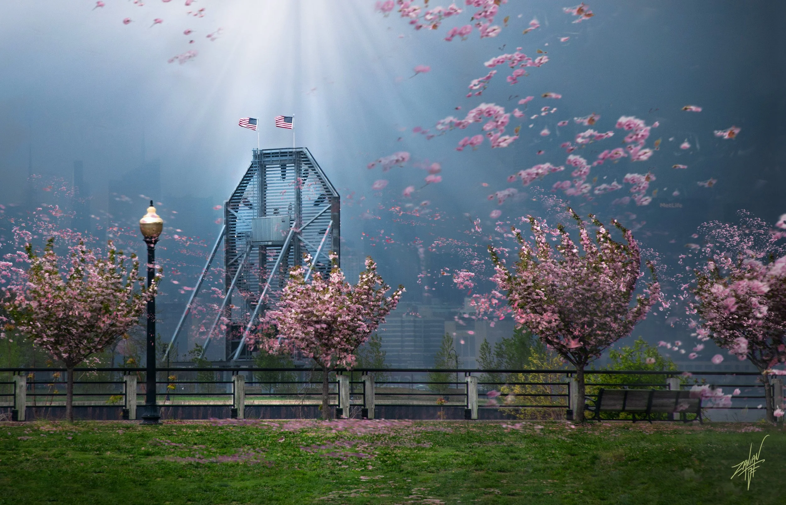 Liberty State Park "Season of Spring" View of Colgate Historic Clock