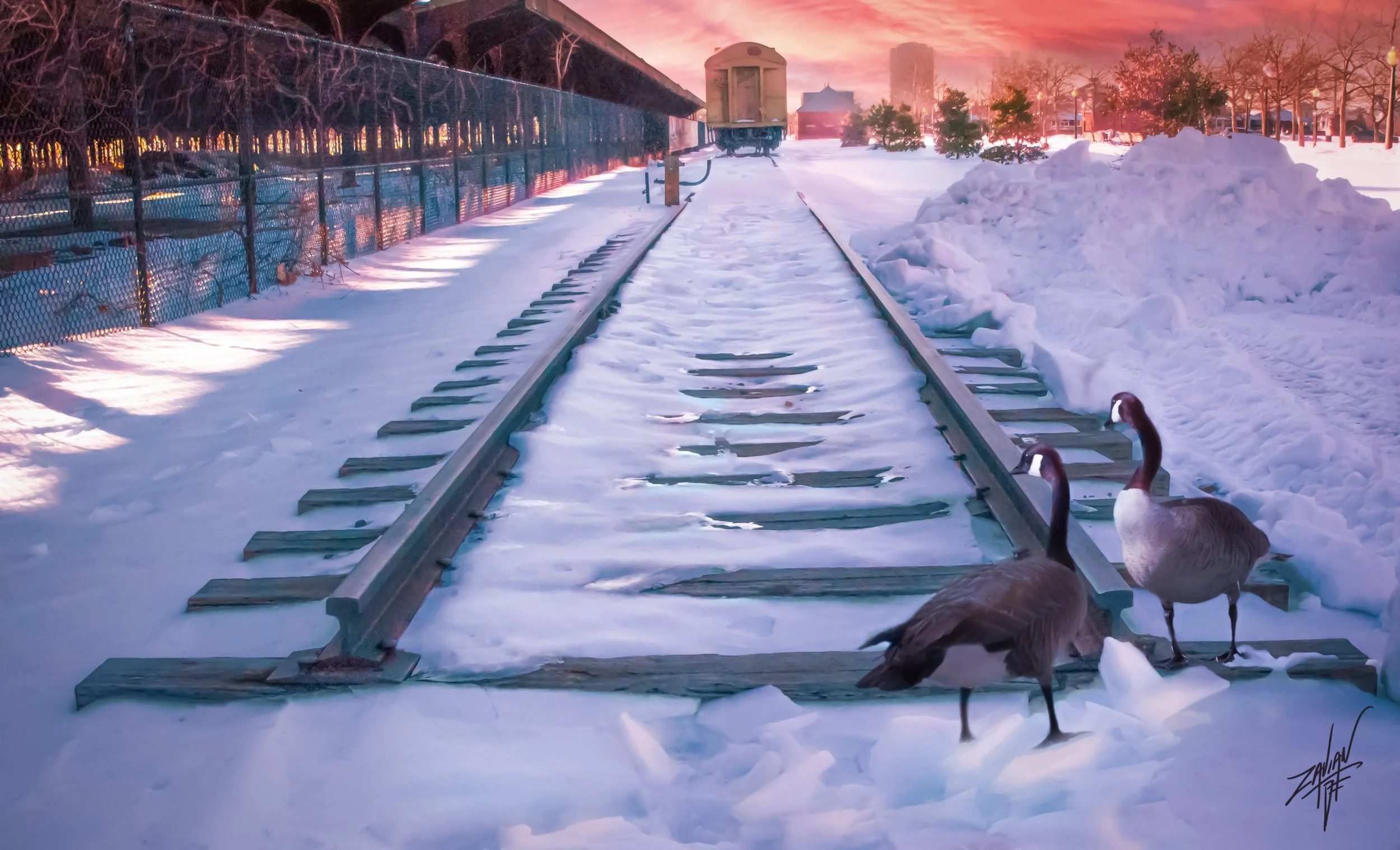 Liberty State Park "Season of Winter" CRRNJ 'S Remaining Train Tracks