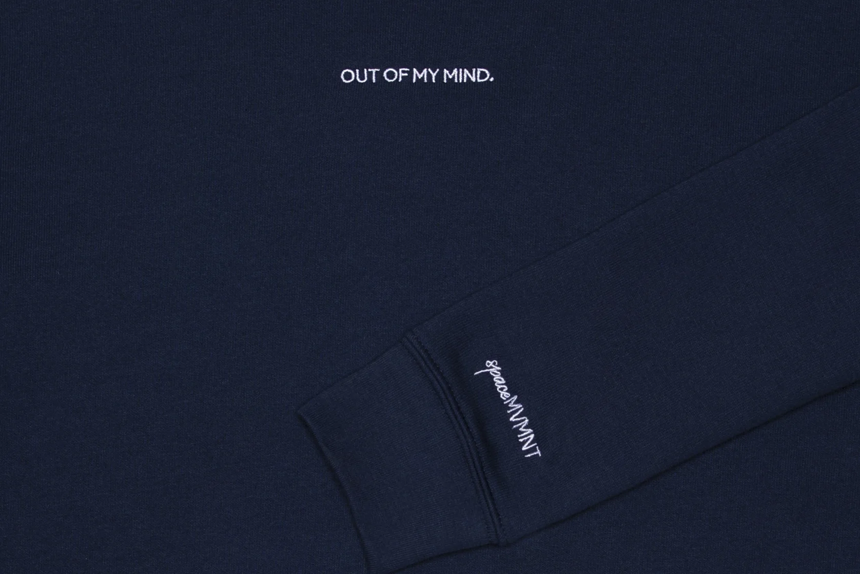 Navy Crewneck Sweatshirt OUT OF MY MIND spaceMVMNT