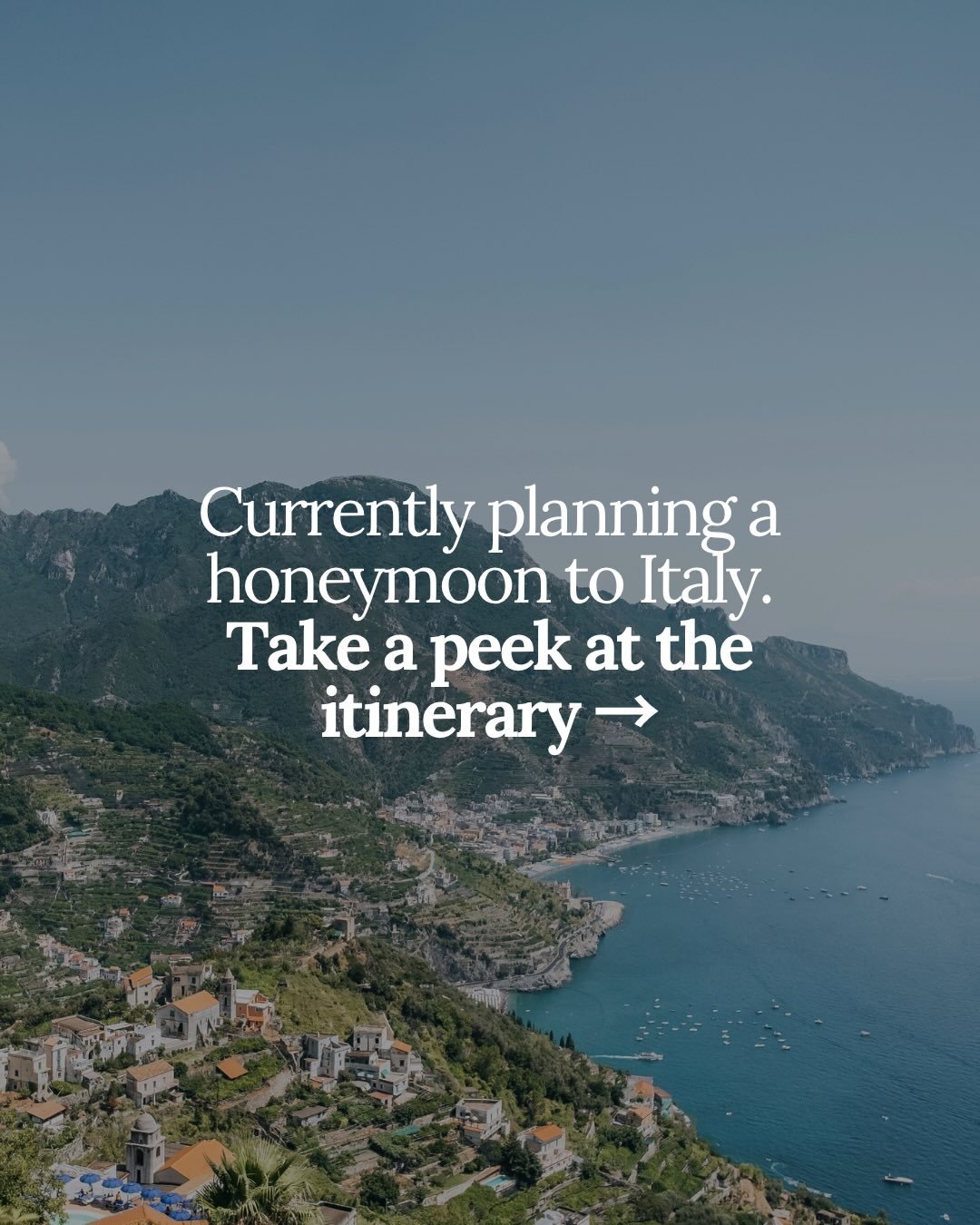 Take a peak at this dreamy Italian honeymoon. 👀❤️&zwj;🔥🇮🇹

Are you planning a honeymoon? I have a post on my page that details why you should honeymoon with me. 

Or simply click the link in my bio to set up a consultation with me and instantly g