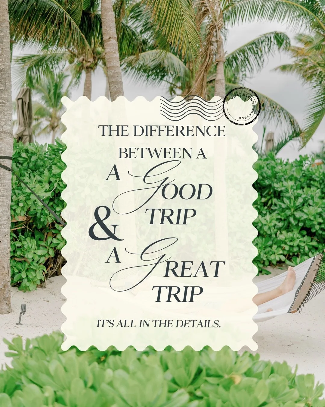 Booking a trip and planning a trip are two very different things.

Anyone can book a flight and a hotel. The difference is knowing which hotel is actually worth it, which room category to choose, how to make the logistics seamless, what needs to be r