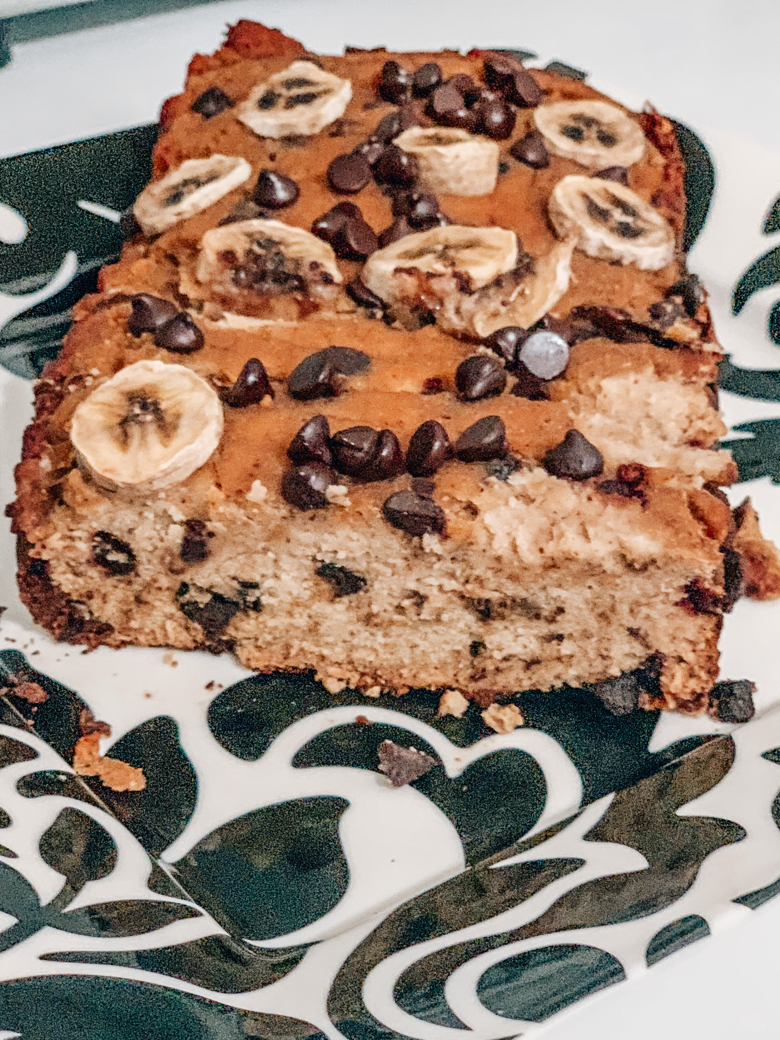 Coconut Flour Chocolate Chip Banana Bread: Drool Emoji Here