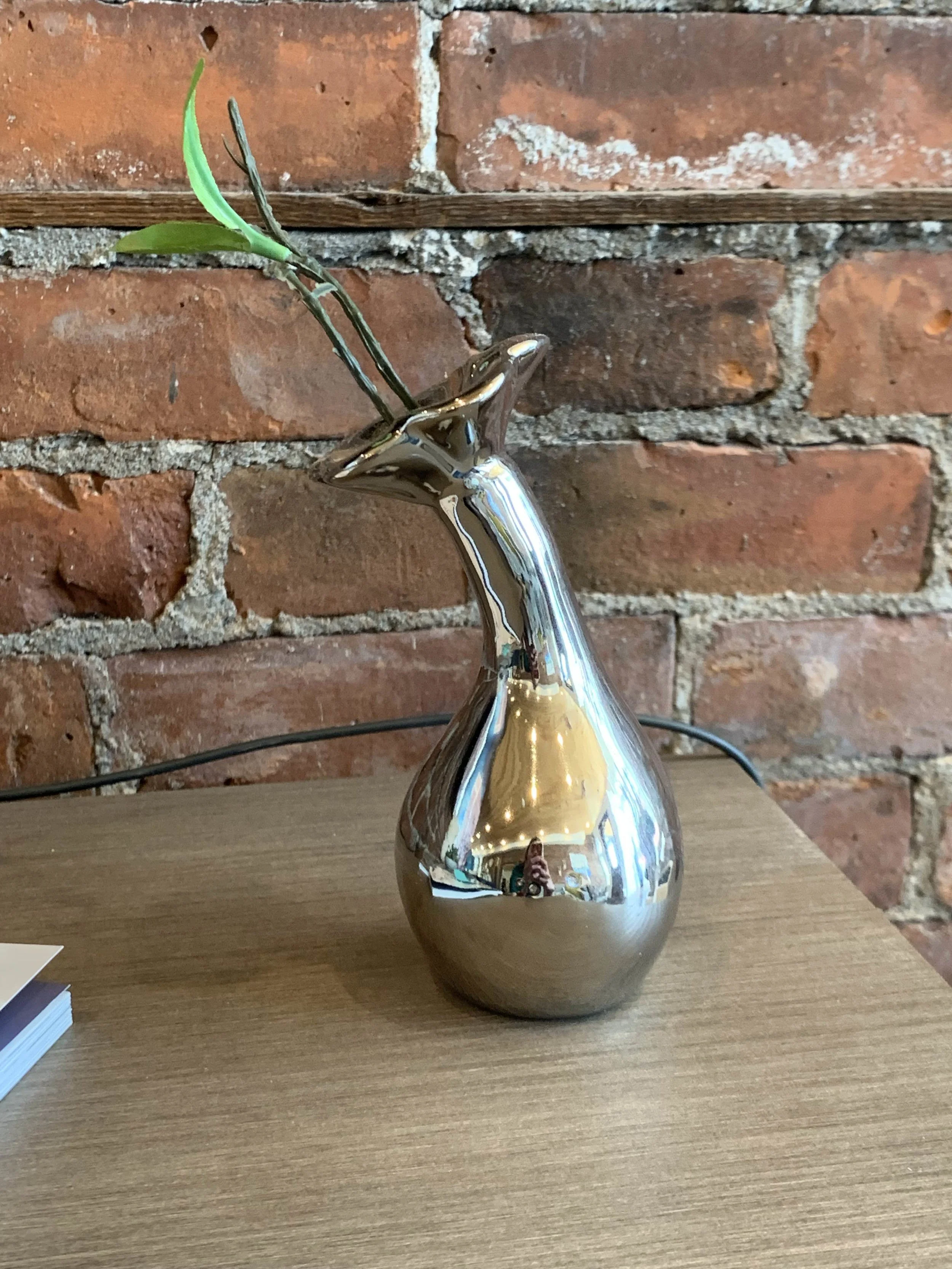 Chrome Tulip Vase