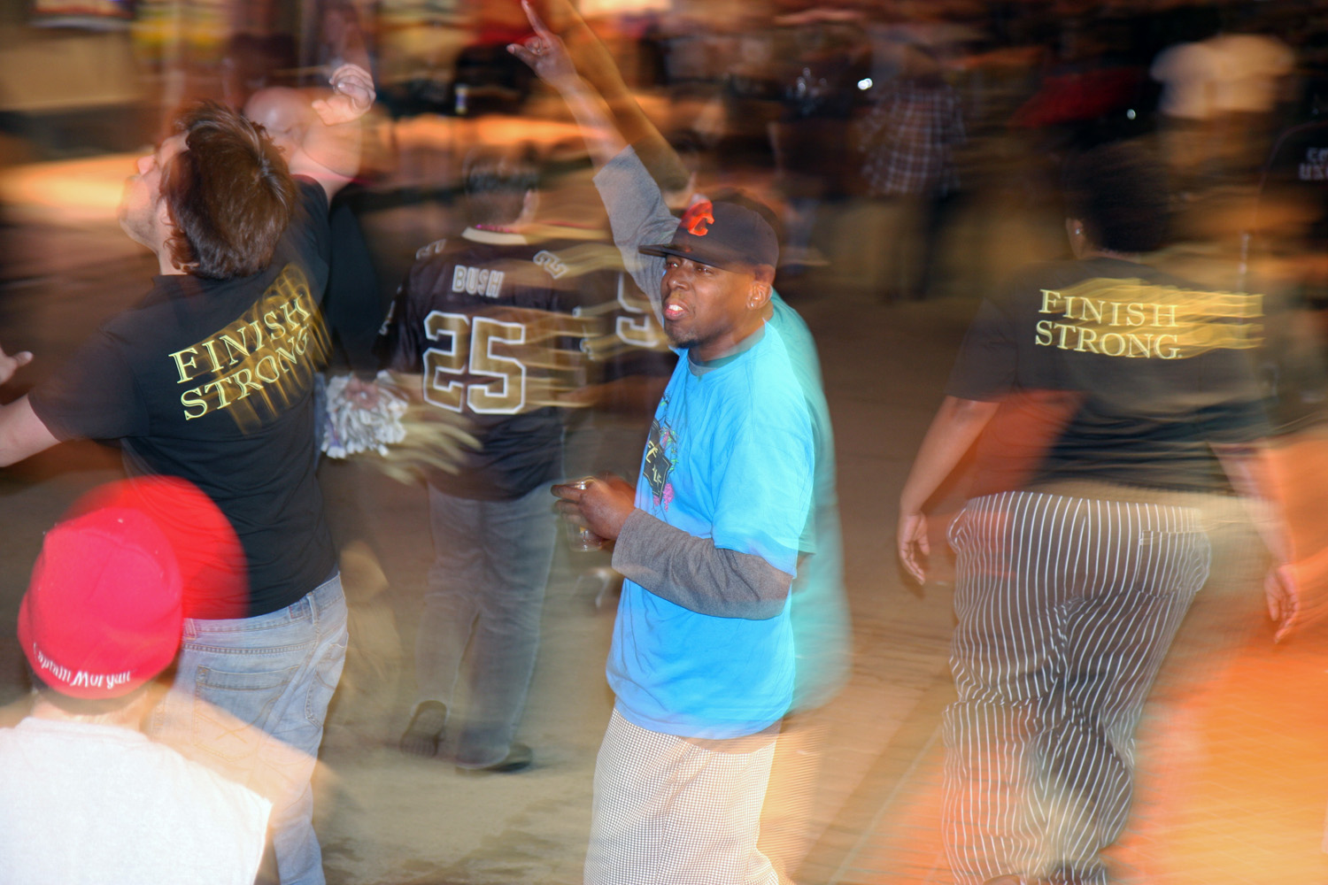 Bourbon Street in New Orleans after the Saints won the NFC championship on January 24, 2010.