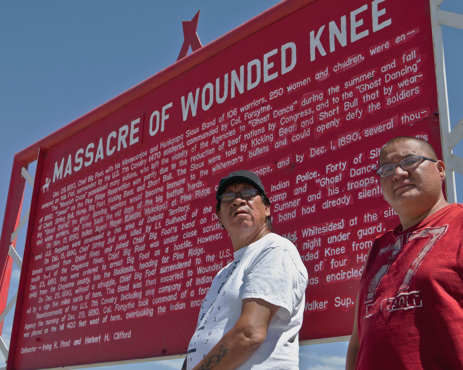 John and Chance High Hawk in Wounded Knee, South Dakota