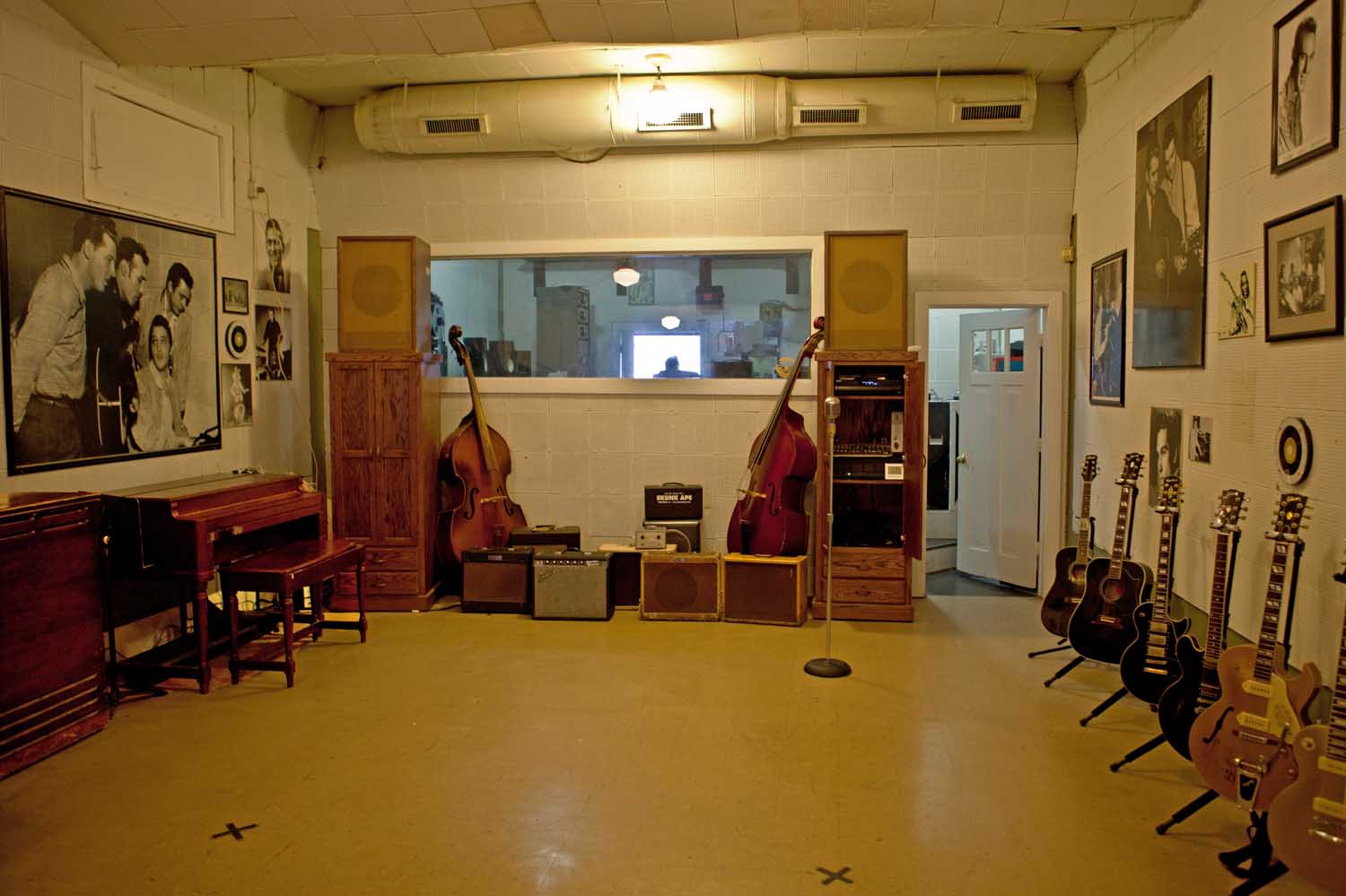 Legendary Sun Studio in Memphis, Tennessee, where the “Million Dollar Quartet” of Elvis Presley, Johnny Cash, Jerry Lee Lewis and Carl Perkins (pictured left) recorded their seminal early hits in the mid-1950s.