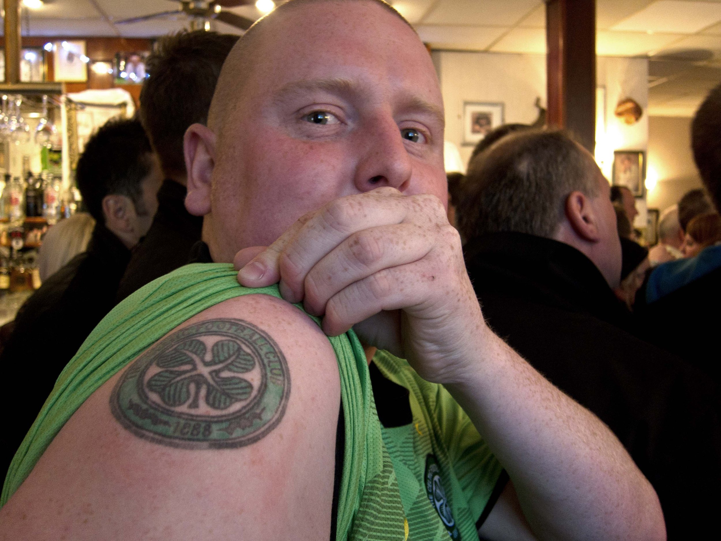 Kevin in Glasgow showing his Celtic F.C. pride