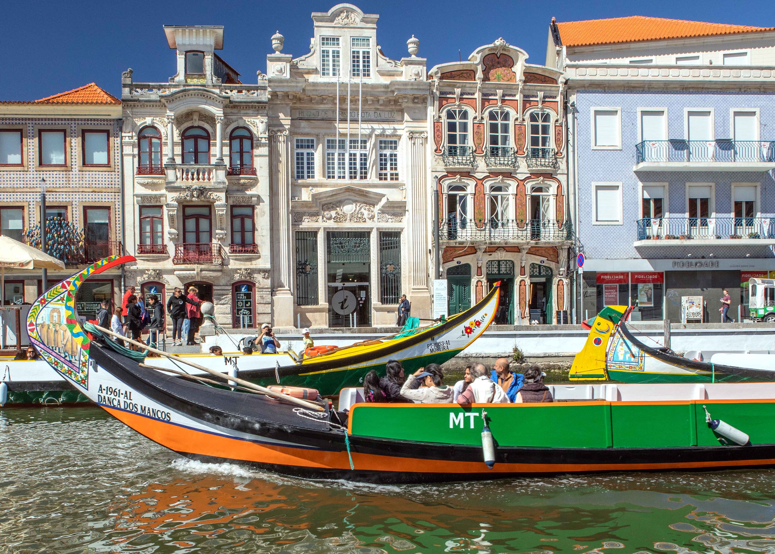 Art Nouveau architecture and the canal boats of Aveiro, considered the Venice of Portugal.