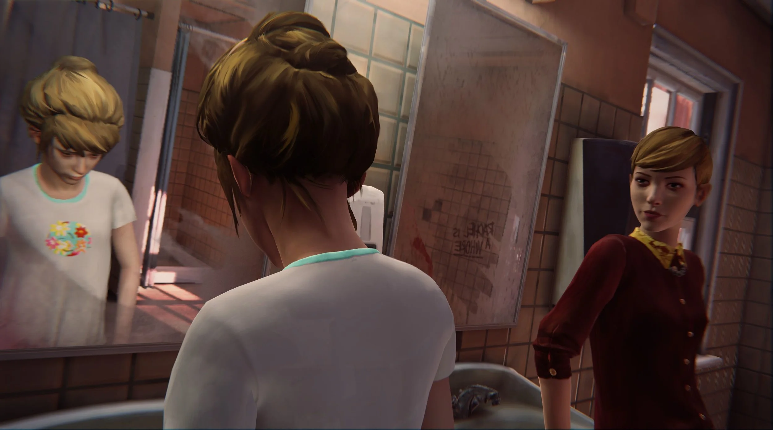 Em Life is Strange, Kate também sofre com a perseguição e assédio de outros estudantes