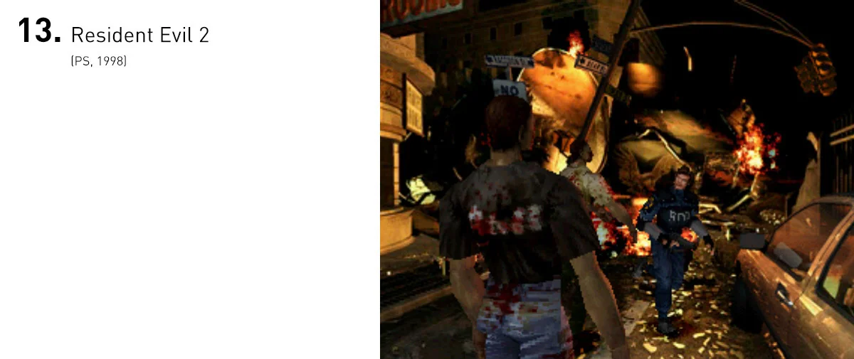 Além de melhorar as mecânicas introduzidas no primeiro Resident Evil, a continuação trouxe duas campanhas bem diferentes uma da outra, eventos marcantes na série e novos modos de jogo, que fizeram dele um dos títulos mais apreciados de toda a franquia.