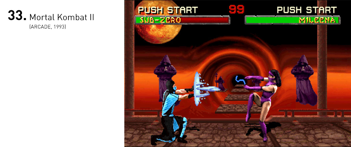  Mortal Kombat II melhorou tudo que havia sido introduzido no primeiro, ajudando a estabelecer a série como uma das principais e mais impotantes de seu gênero. 
