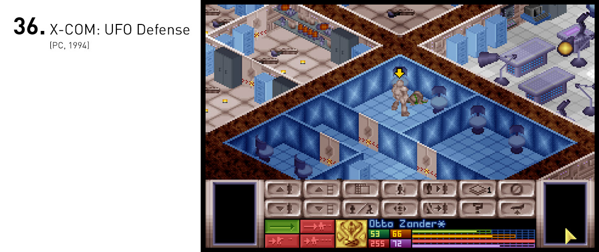 Grande clássico dos jogos de estratégia, X-COM: UFO Defense (ou UFO: Enemy Unknown, como foi concebido) quebrou barreiras no gênero ao misturar mecânicas profundas de gerenciamento e combates táticos em turno, fazendo o jogador sentir o peso de suas