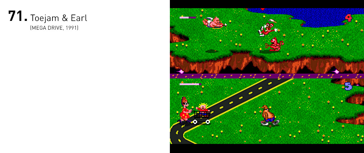  Repleto de humor e referências da cultura popular dos anos 90, Toejam &amp; Earl foi uma das experiências cooperativas mais divertidas e inventivas de sua época. 