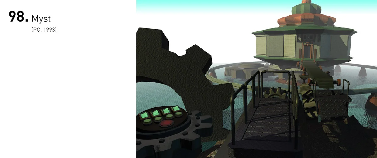 Tão cerebral quanto sensível, Myst renovou os adventures com sua mistura de narrativa e quebra-cabeças em primeira pessoa, dando origem a um novo subgênero.