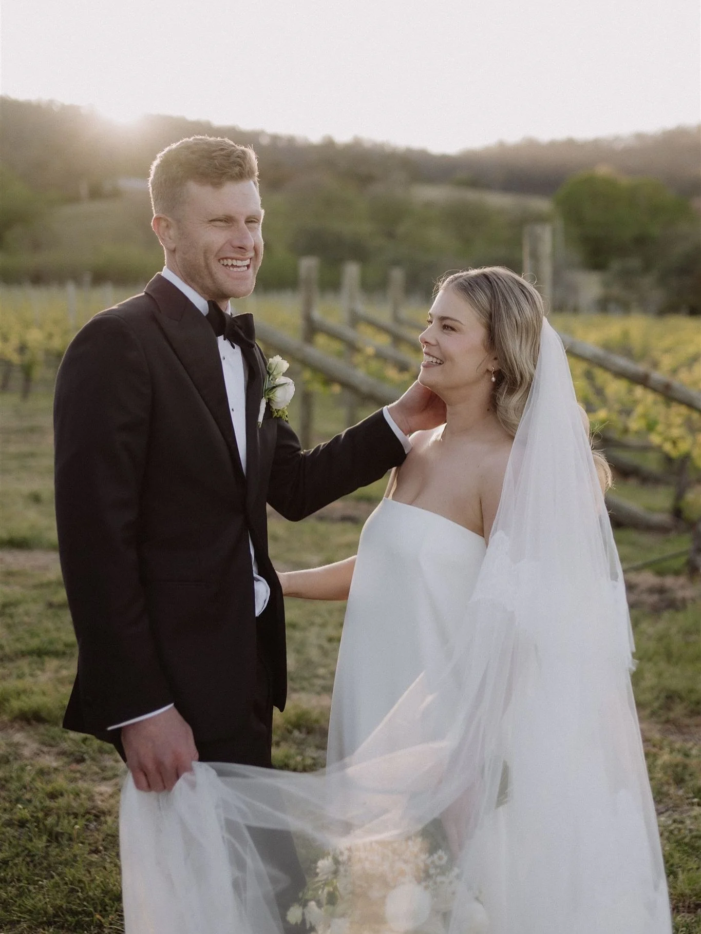 Georgie + Lewis 🖤

Photographer - @jon.gazzignato 
Venue - @frogmorecreekevents @frogmorecreek 
Video - @folktalefilms 
Hair - @benobrienhairstylist 
Makeup - @livrodgersmua 
Florals - @hydie_flowers 
Dress - @annaquanlabel 
Suit - @sullivantailors 