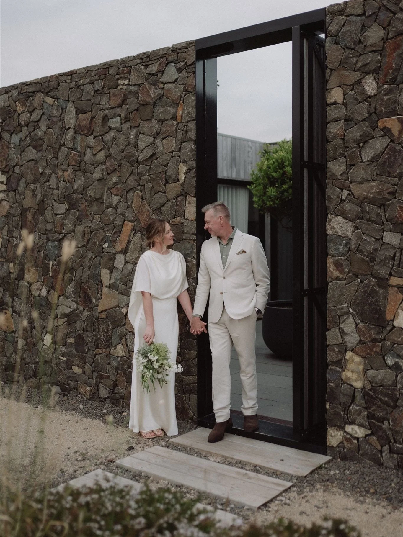 Katrina + Tyson 🌊 a stone house and a slow burn, the best type of intimate elopement

Photographer - @jon.gazzignato 
Planner/Stylist - @dearleone.com.au 
Venue - @seastone.tasmania 
Celebrant - @thefeministcelebrant 
Florals - @theromantics__ 
Make